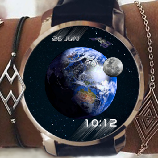 Earth Moon Clock Skin