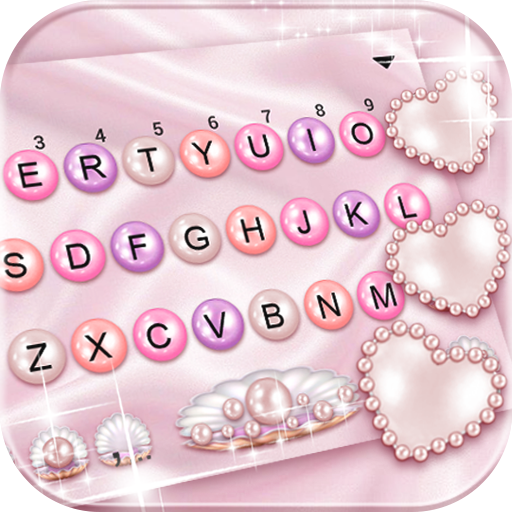 Pink Pearl Hearts keyboard