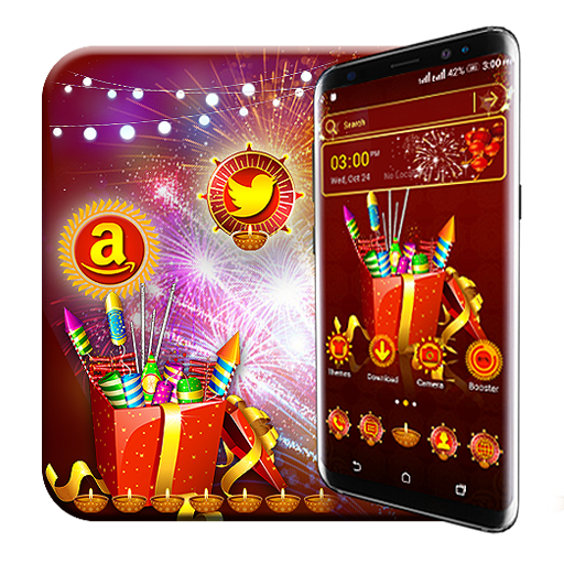 Diwali Crackers Launcher Theme