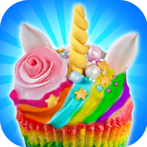 Unicorn Rainbow Cup Cake-DIY Kids Cooking Game