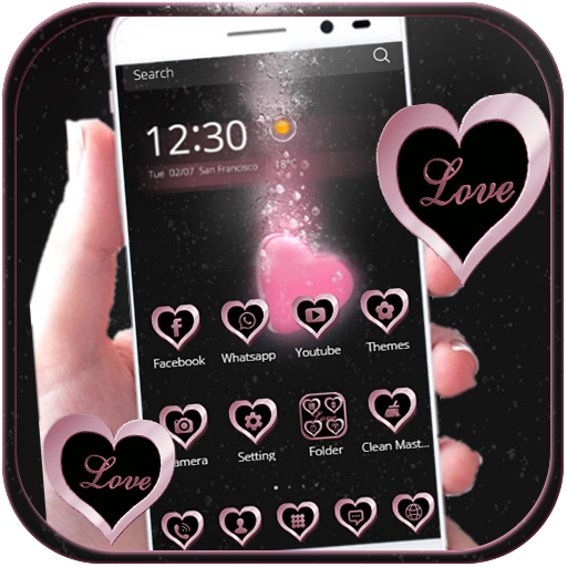 Love Theme Pink Love Heart