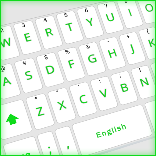 Green White Keyboard,Green Water theme keyboard