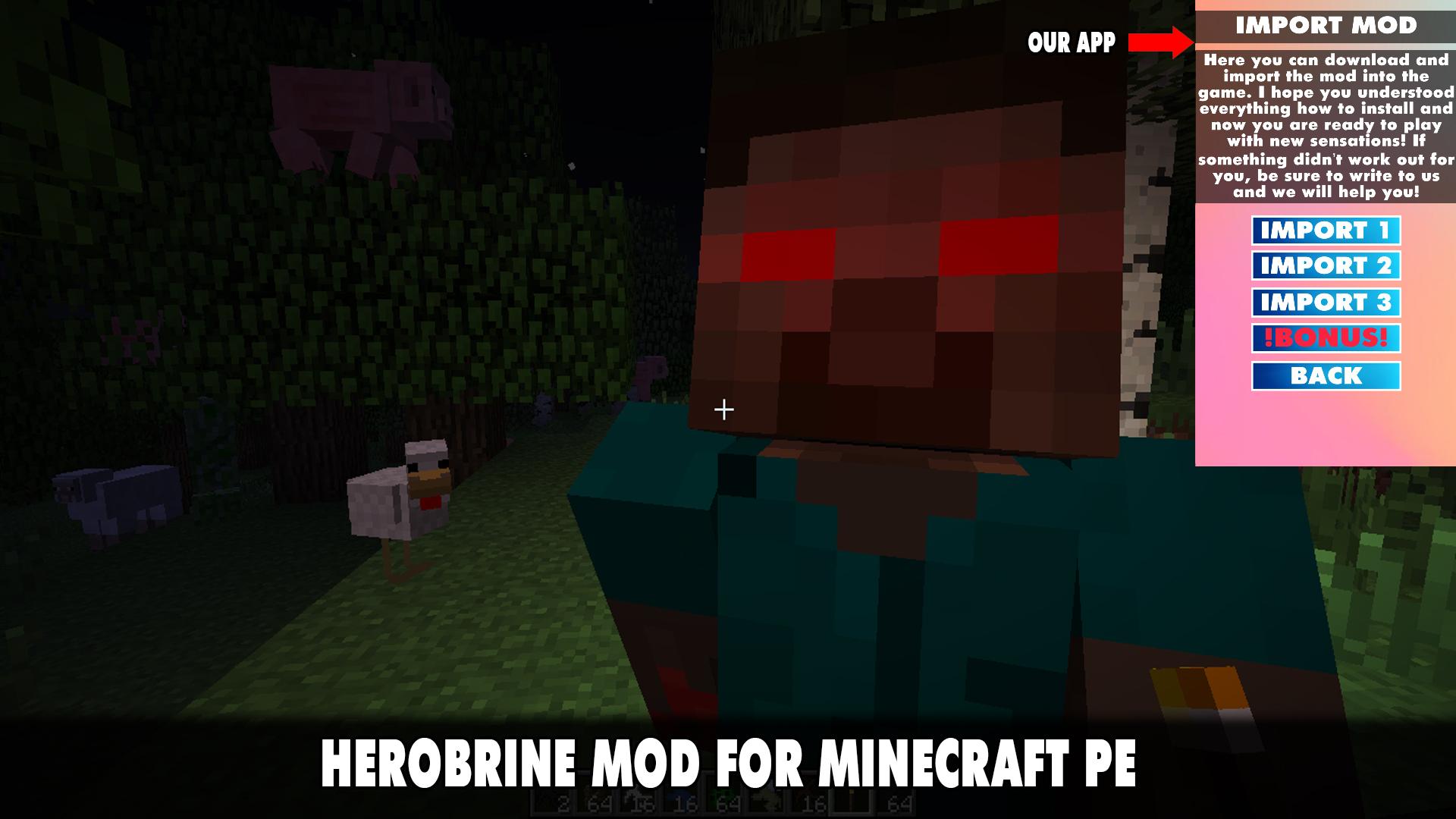 Скачать Herobrine Mod for Minecraft PE на ПК | Официальный представитель  GameLoop