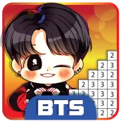 BTS Pixel Art - Paint by Number Coloring Books