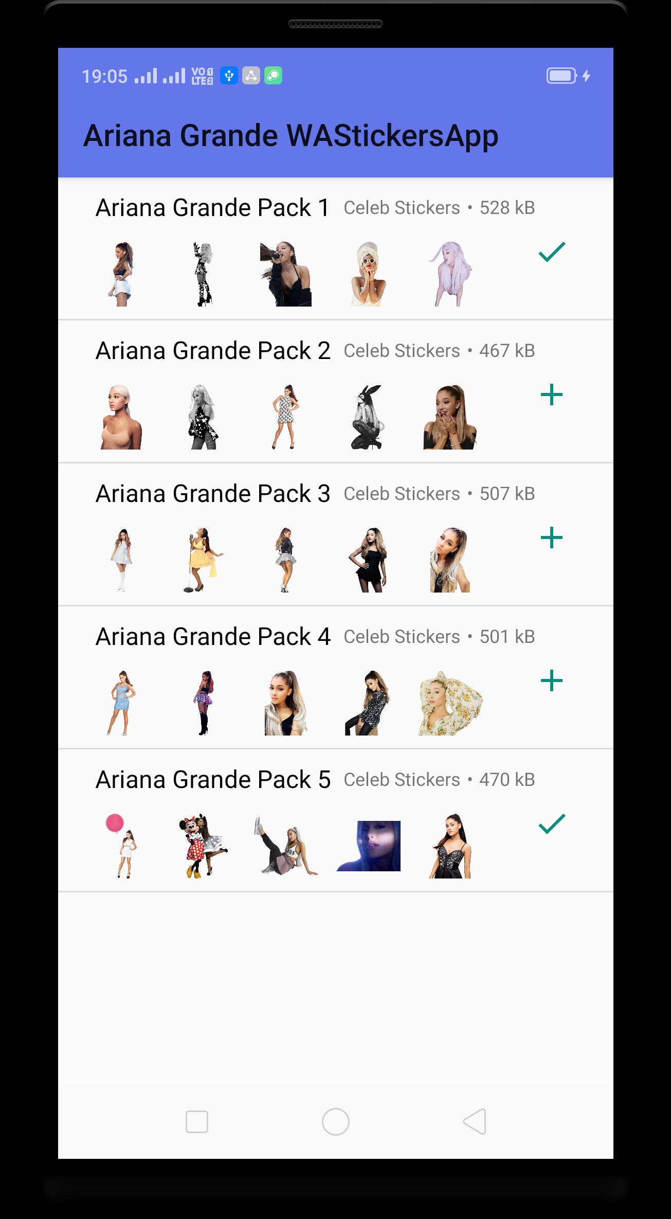 Download Ariana Grande WAStickerApps : android on PC