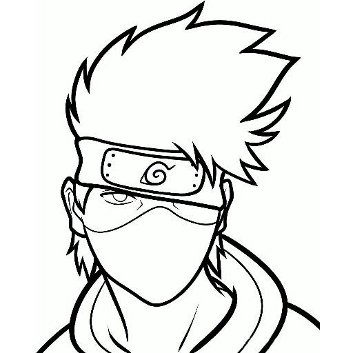 How to draw Kakashi