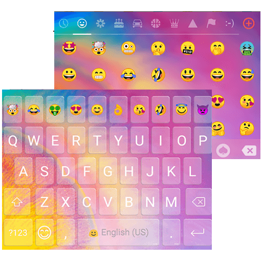 Rainbow Sky Emoji Gif Keyboard Wallpaper