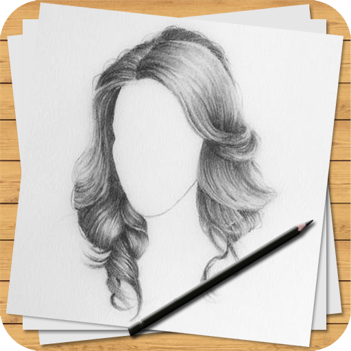Draw Realistic Hair step by st