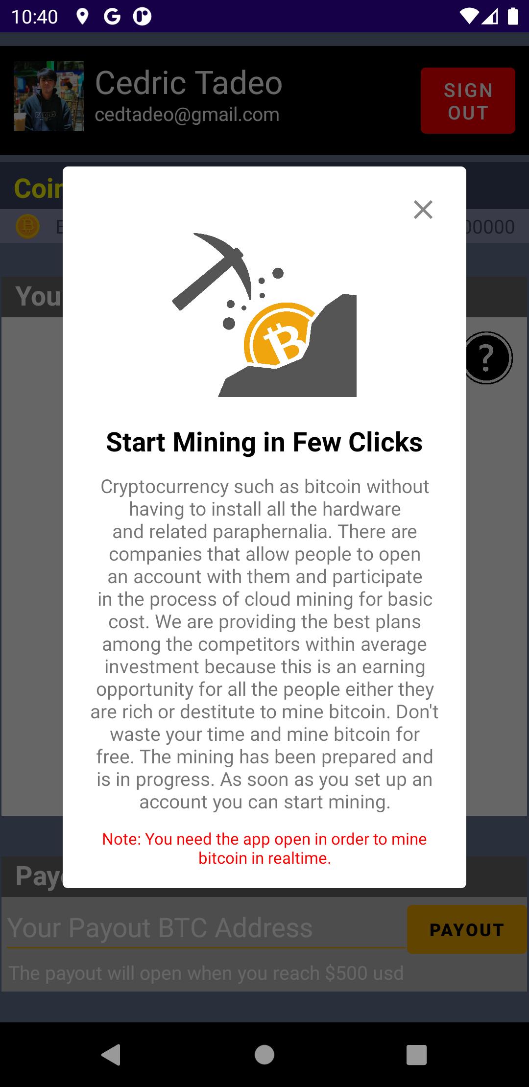 Download Earn BTC App - Bitcoin Mining android on PC