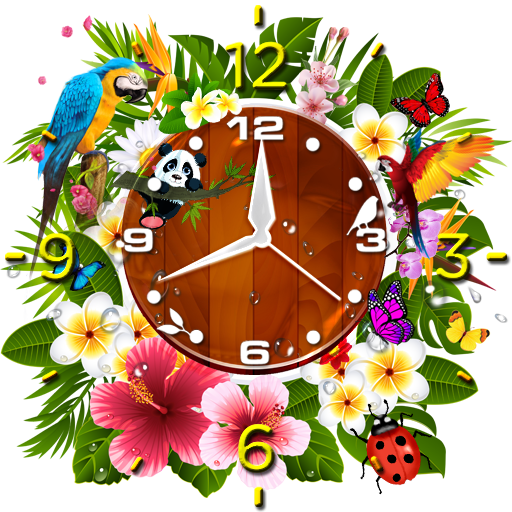 Flower Clock HD Live Wallpaper