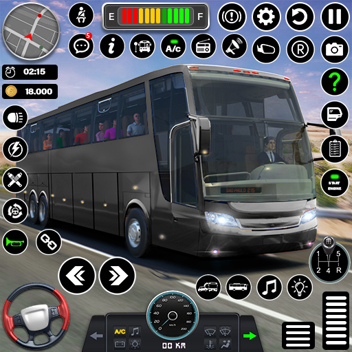 美国教练巴士驾驶巴士游戏：美国巴士模拟器 - 巴士游戏 3D
