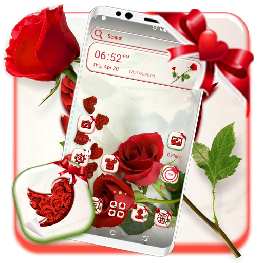 Red Rose Launcher Theme