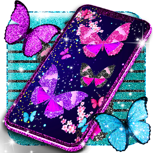 Glitter butterfly wallpapers