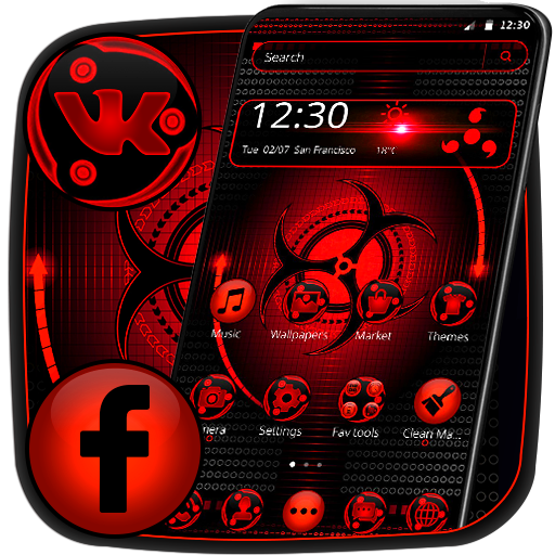 Dark Red Technology Theme