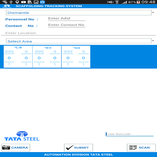 Scaffolding Tracking System ,TATA STEEL