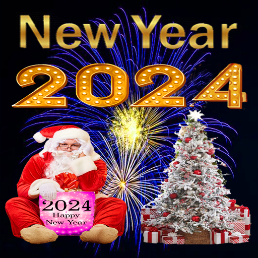 Happy New Year Stickers 2024.