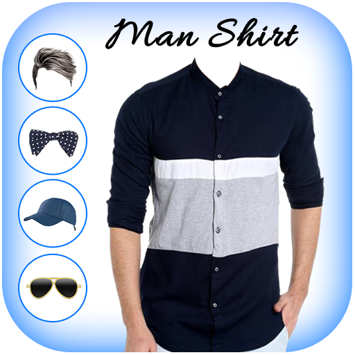 Man Blue Shirt Photo Suit