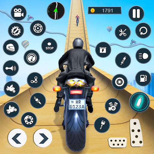 離線自行車賽車遊戲 - 超級坡道特技自行車遊戲 3D