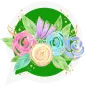 stickers Flores whatsap