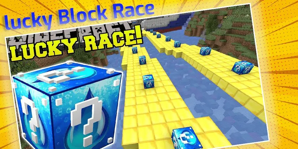 Download Lucky Block Race Map android on PC