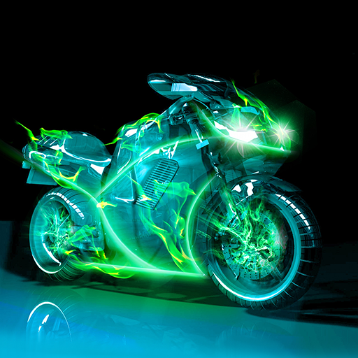 Neon Motosiklet Duvar Kağıdı