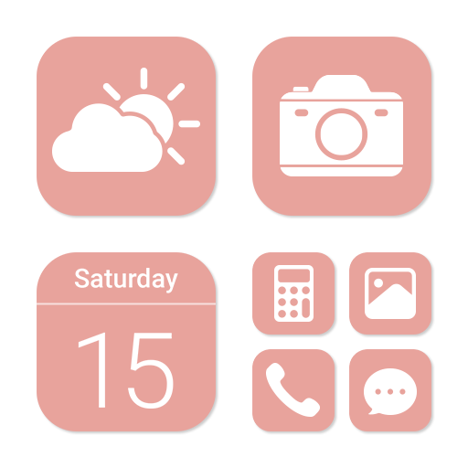 Wow Salmon White - Icon Pack