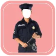 Boy Police Costume Photo Suit