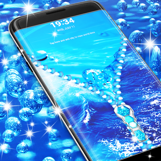 Water drops lock screen