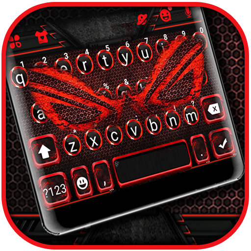 Gaming Red Tech Keyboard Theme