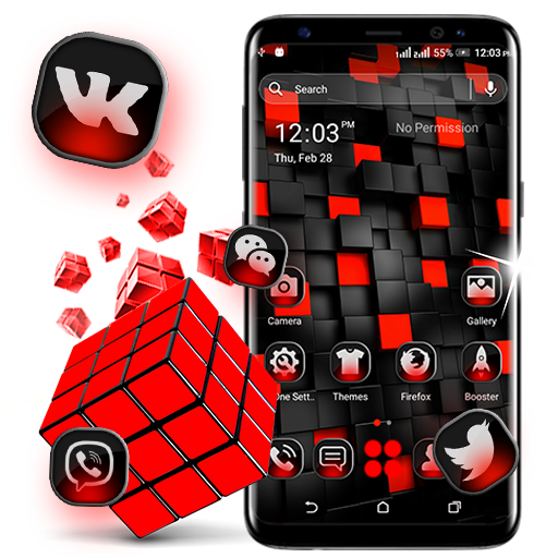 Red Black Launcher Theme