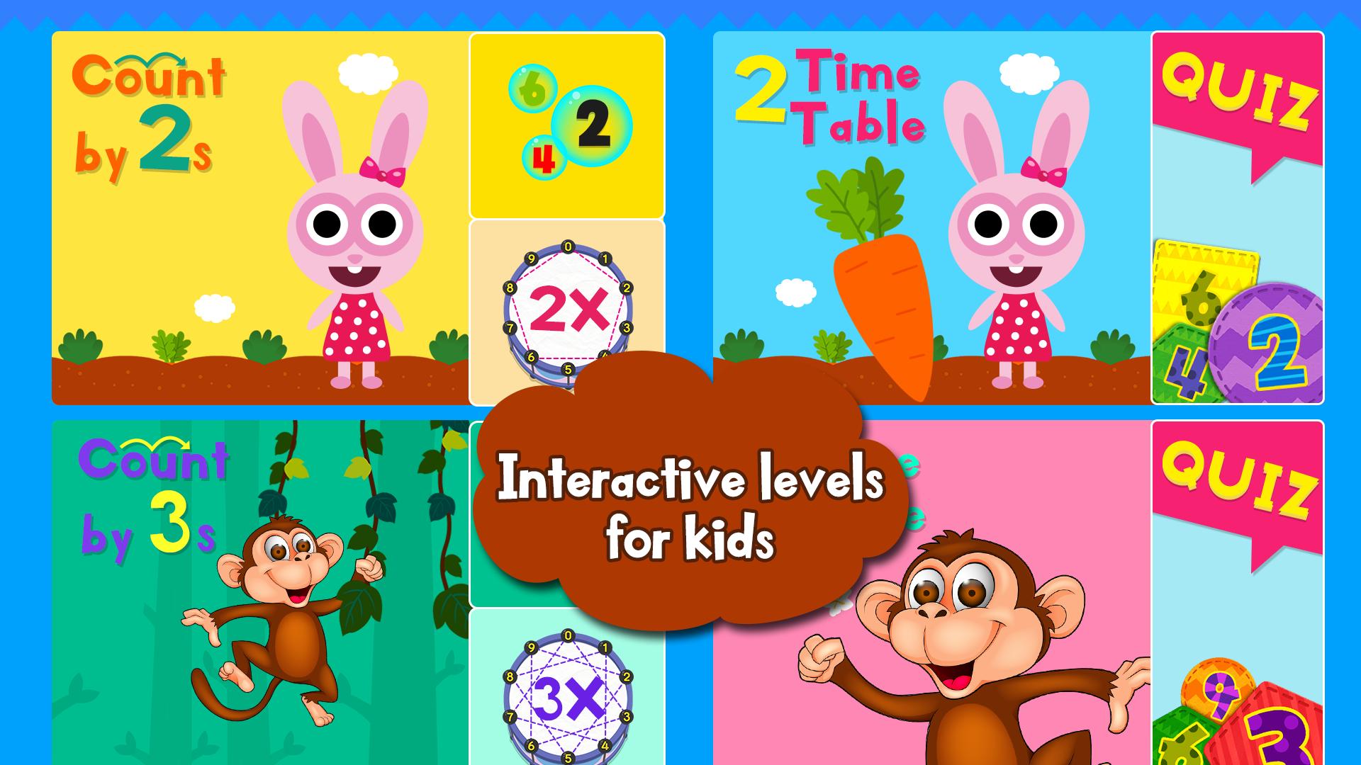 Download Learn Time Table - Fun Kids Learning Maths Game android on PC