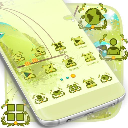 Green Birds Launcher Theme