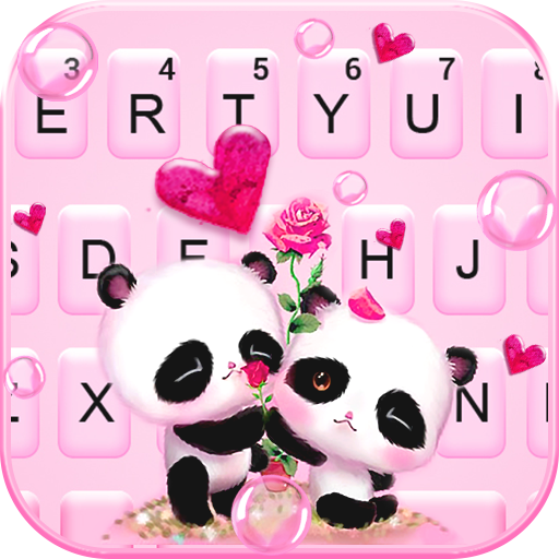 Pink Panda Couple कीबोर्ड