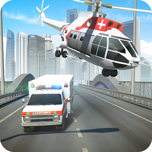 Ambulância e Helicóptero Hero