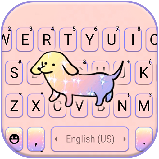 Cute Happy Dog Keyboard Backgr