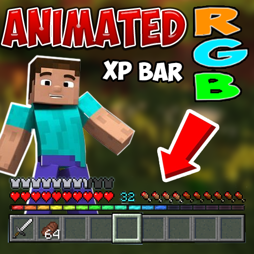Animated RGB XP Bar Mod MCPE