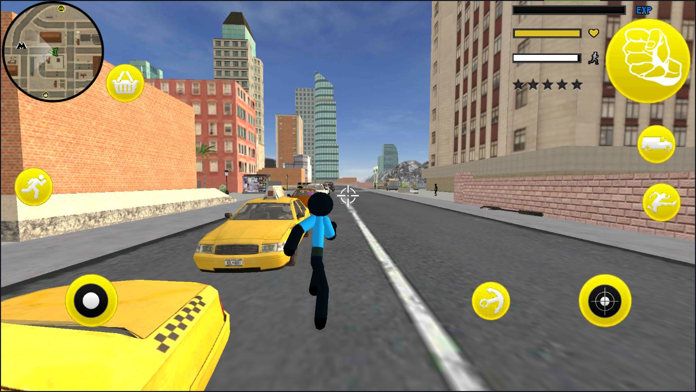 Download US Police Stickman Rope Hero Strange Gangster android on PC