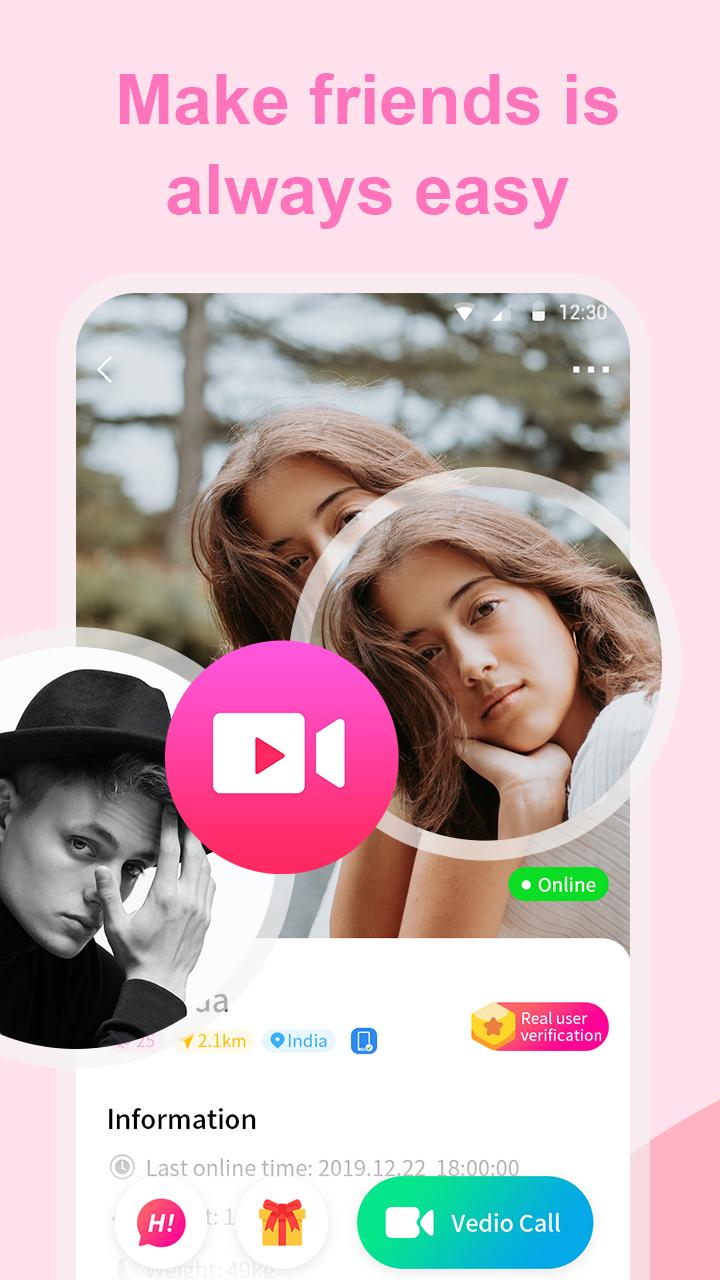 Download Pink – chat and call android on PC