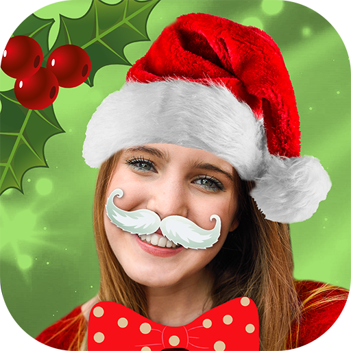 Christmas photo editor with funny stickers