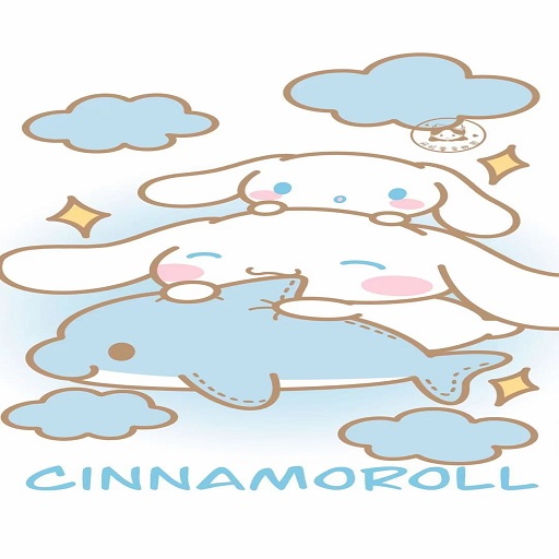 Cinnamoroll mavi duvar kağıdı