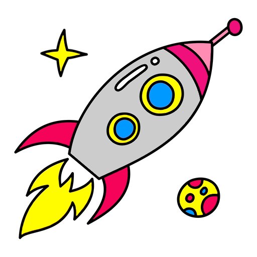 Space & Planets Coloring Book
