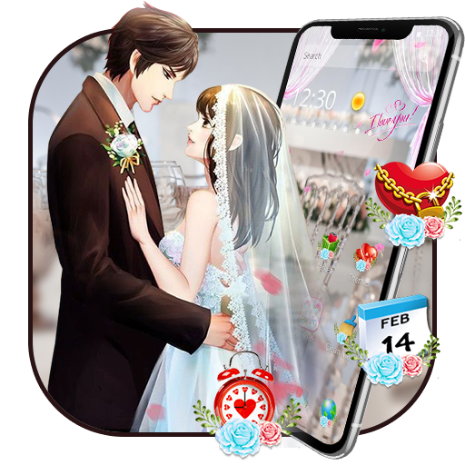 Romantic Wedding Sweet Couple Theme