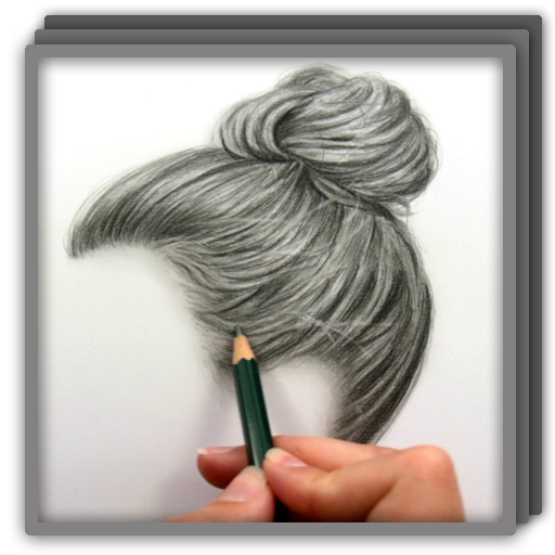 Desenho de cabelo realista