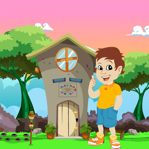 Cute Boy Escape From Green Garden House Game-309