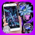 Abstract Neon Flower Theme