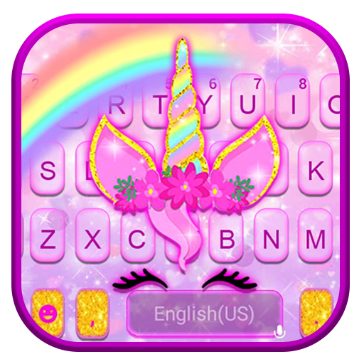 Rainbow Pink Unicorn Tema