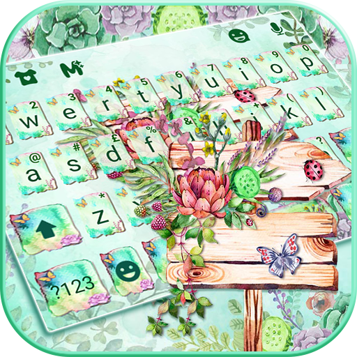 Green Floral Garden Keyboard T