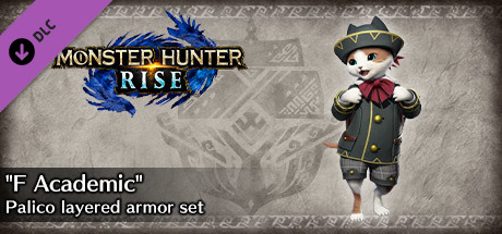 Monster Hunter Rise - "F Academic" Palico layered armor set