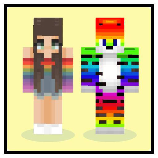 Rainbow Skins for Minecraft PE