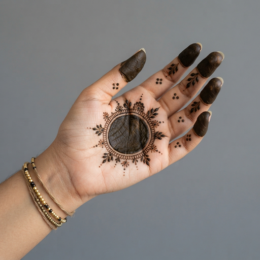 Gol Tikki Mehndi Designs